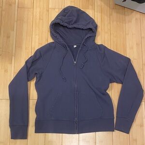 Zip-Up Hoodie in Periwinkle Blue